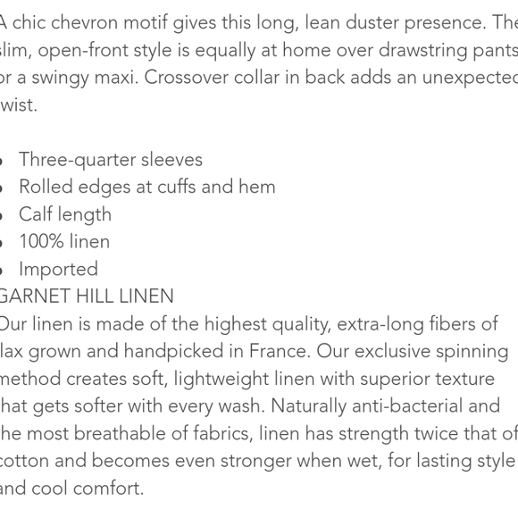 Garnet Hill linen duster - Picture 2 of 4